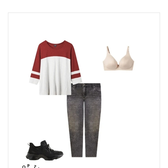 NEW! Torrid COTTON JERSEY LACE BACK COLORBLOCK VARSITY STRIPE TEE size 2x - Picture 8 of 10